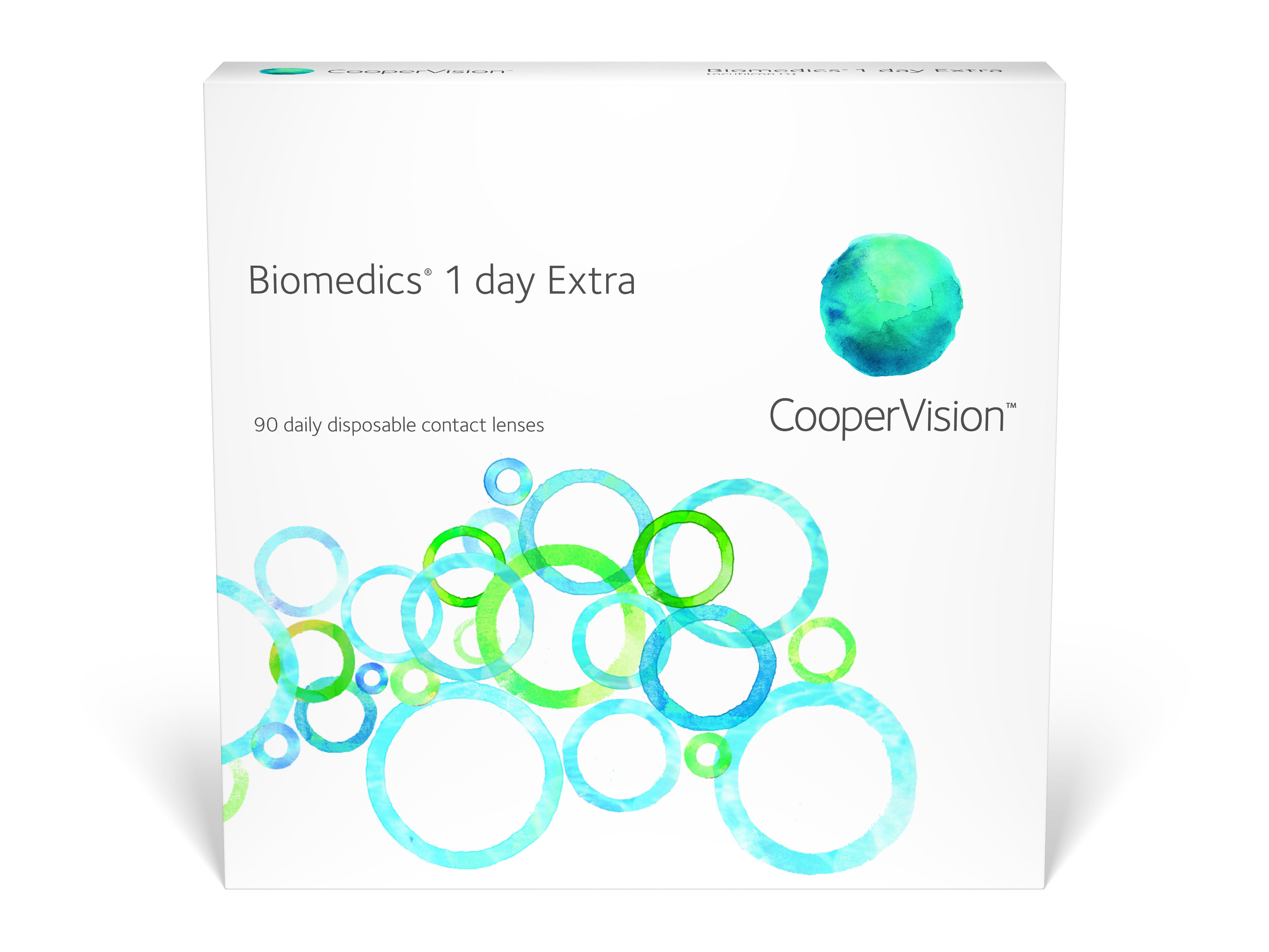 Biomedics-1DE-90pk-Front Biomedics 1 day Extra - 90er Box