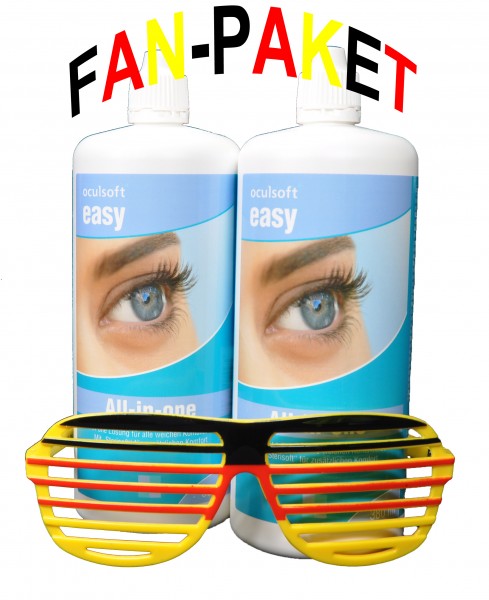oculsoft easy - All-in-one - 2 x 380 ml + FAN BRILLE